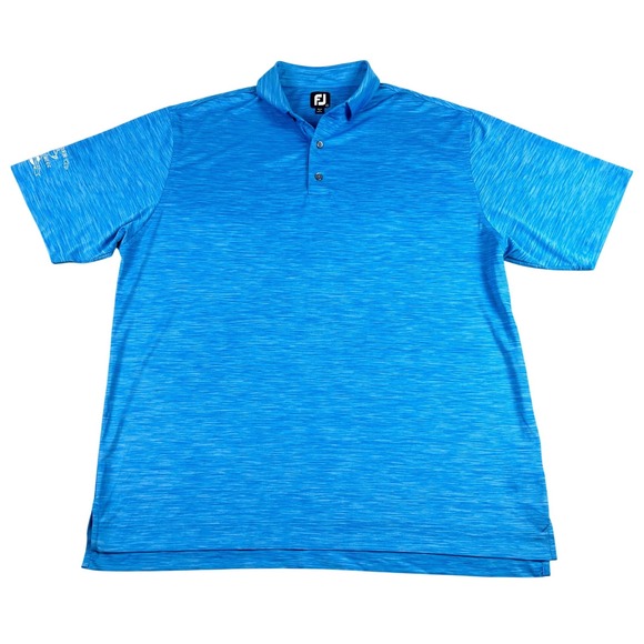 FJ FootJoy Other - FJ FootJoy Golf Polo Shirt Ryder Cup Mens 2XL XXL Blue Heathered Short Sleeve